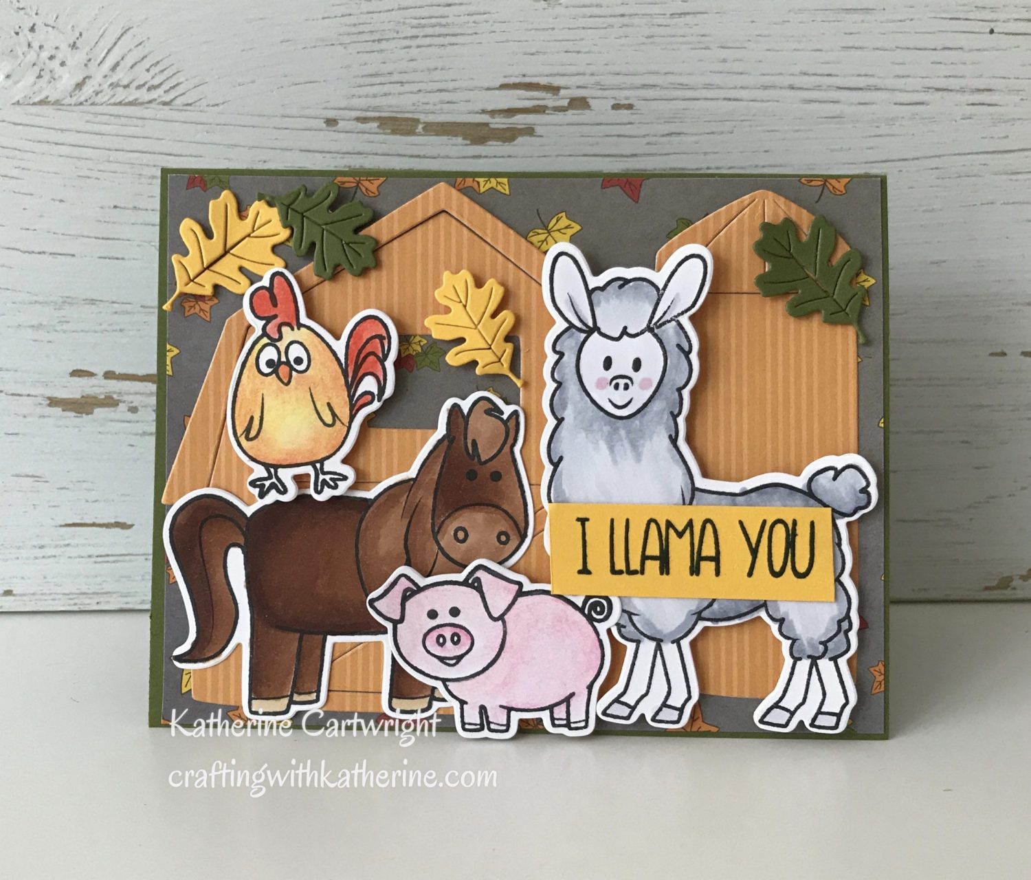 Read more about the article Handmade Card: Llama2stamp and Farm Animals