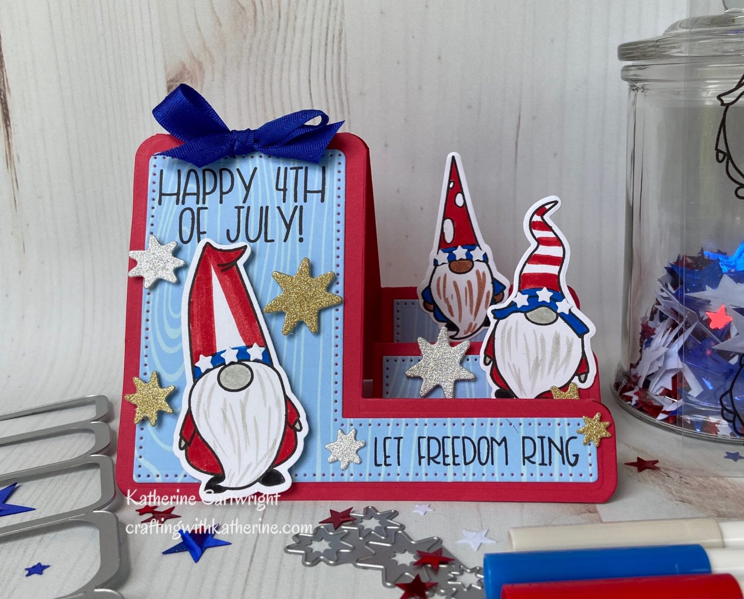 Read more about the article Handmade Card: Gnomes2stamp 4th of July