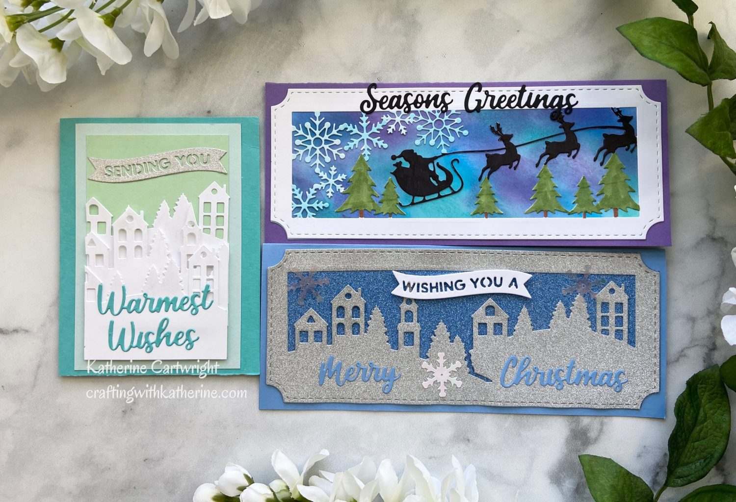 You are currently viewing 3 Cards & Candle Votive Wrap | Diamond Press Holiday Slimline Background Dies HSN Autoship