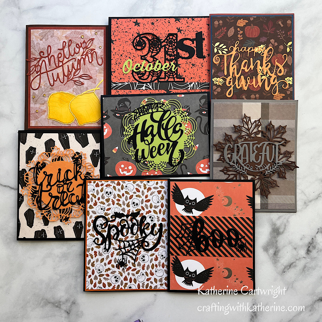You are currently viewing Use up that Patterned Paper! 8 Quick Halloween & Fall Card | Diamond Press Halloween Dies